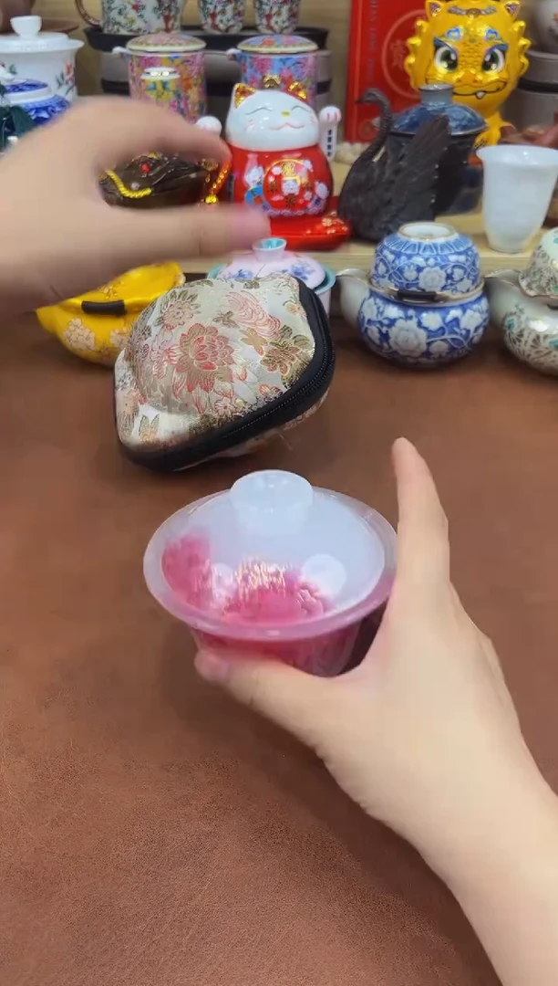 陶瓷茶具摆件旅行套组