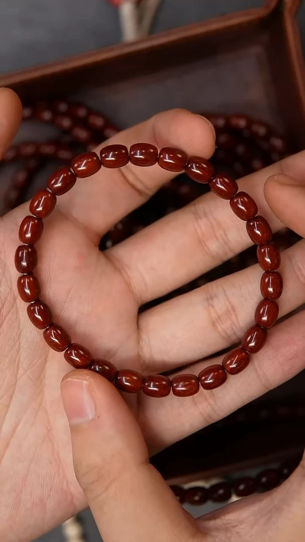 手串/手链小叶紫檀小米粒小尺寸6*.5*8微金星无标