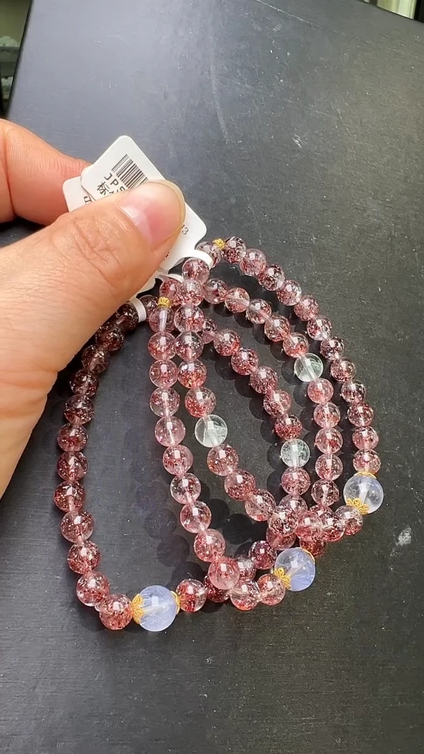 未镶嵌手串水晶18k金草莓灵晶三色曜 手串 JP57547多样性发一
