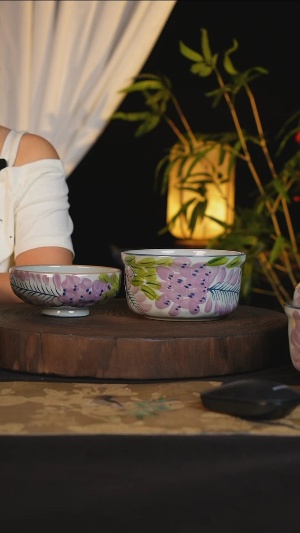 碗景德镇手工手绘高温陶瓷可进蒸箱烤箱洗碗机