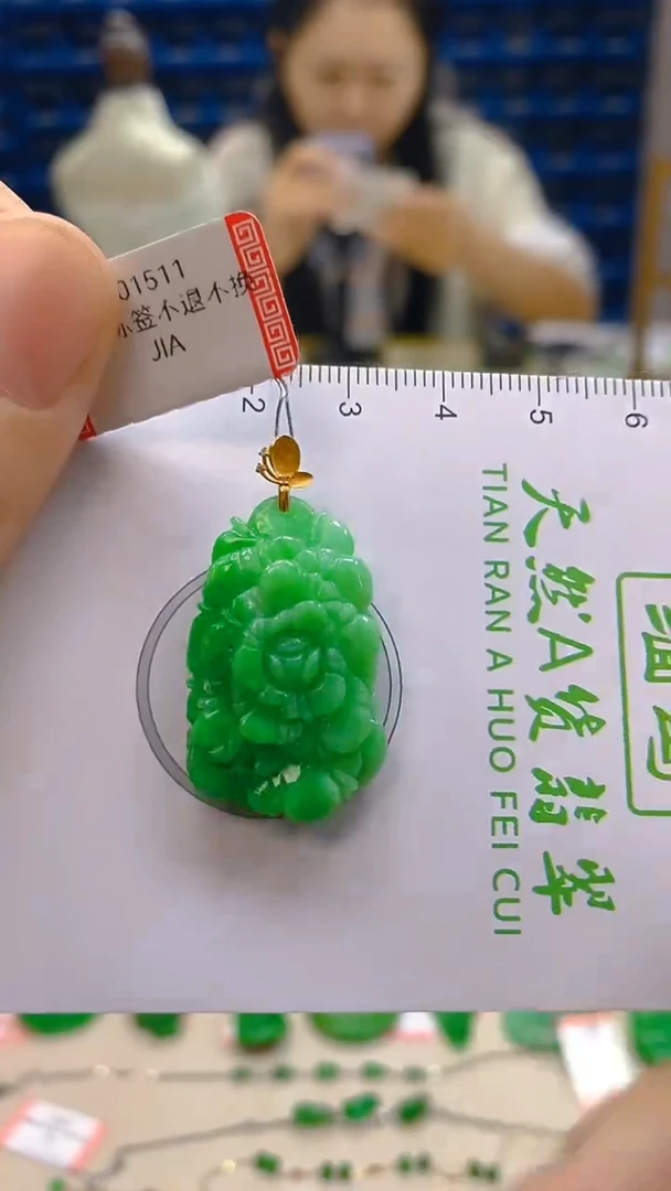 颈饰18K金镶嵌翡翠新号开播 全场乱卖