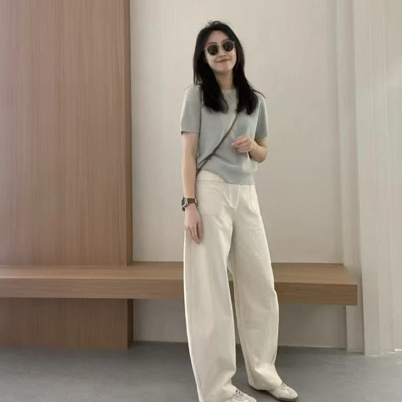 千金清冷感韩系气质慵懒风高级感显瘦上衣百搭时尚女装休闲裤子