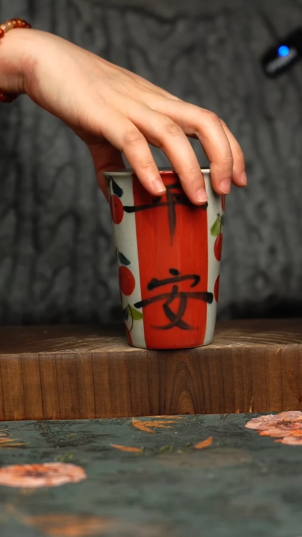 杯釉下彩手工手绘同款陶器