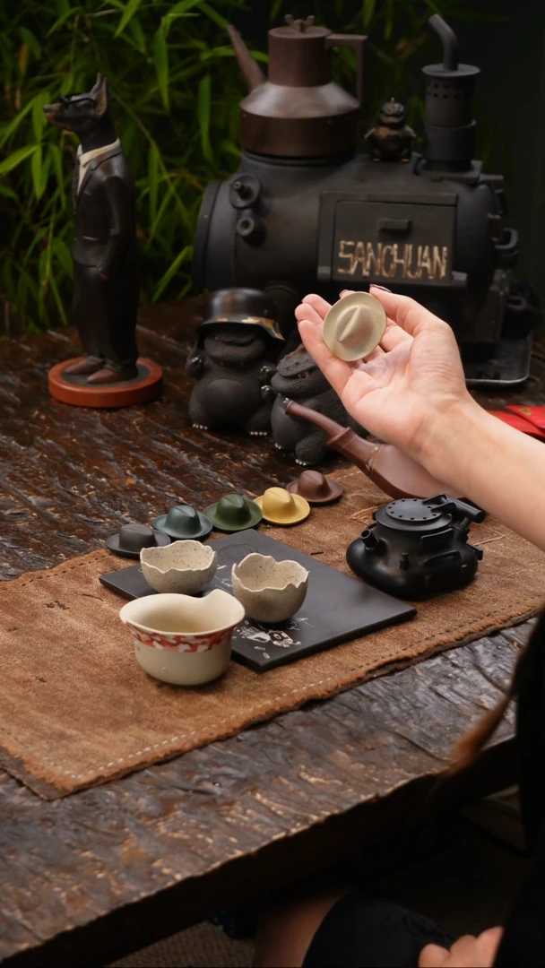 三川堂白色牛仔帽