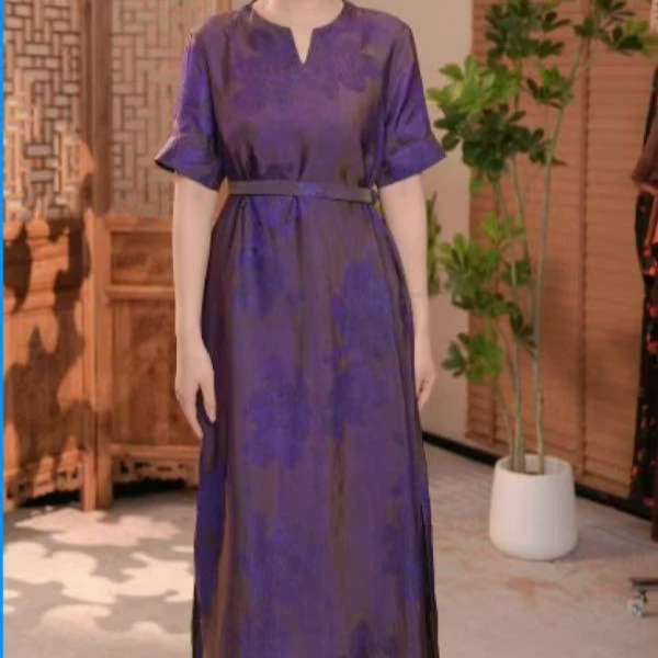 0280气质减龄连衣裙夏季时尚妈妈装女裙