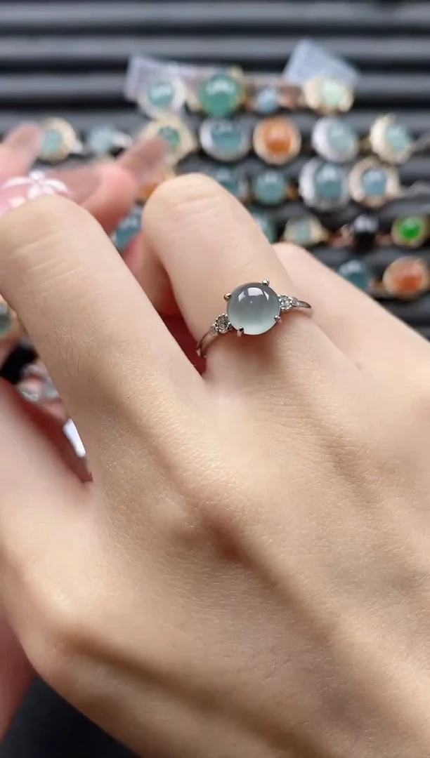 【闪购商品】翡翠戒指银S925镶嵌1111