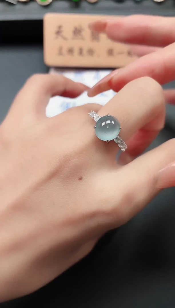 银S925镶嵌戒指翡翠11111
