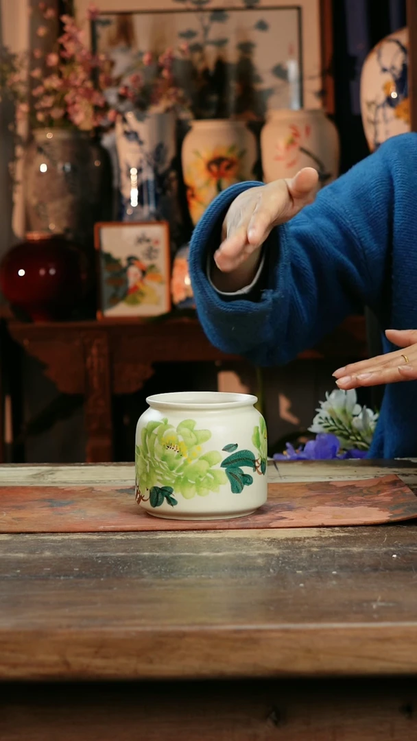 【闪购商品】瓷片景德镇纯手工釉下彩精品花瓶