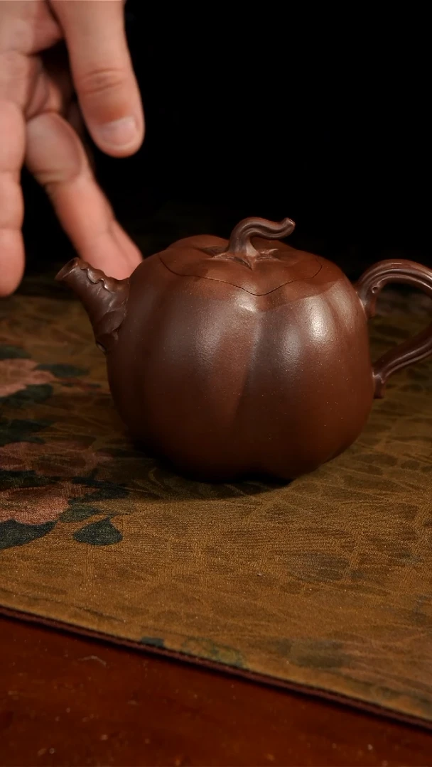 茶壶紫砂紫泥南瓜壶