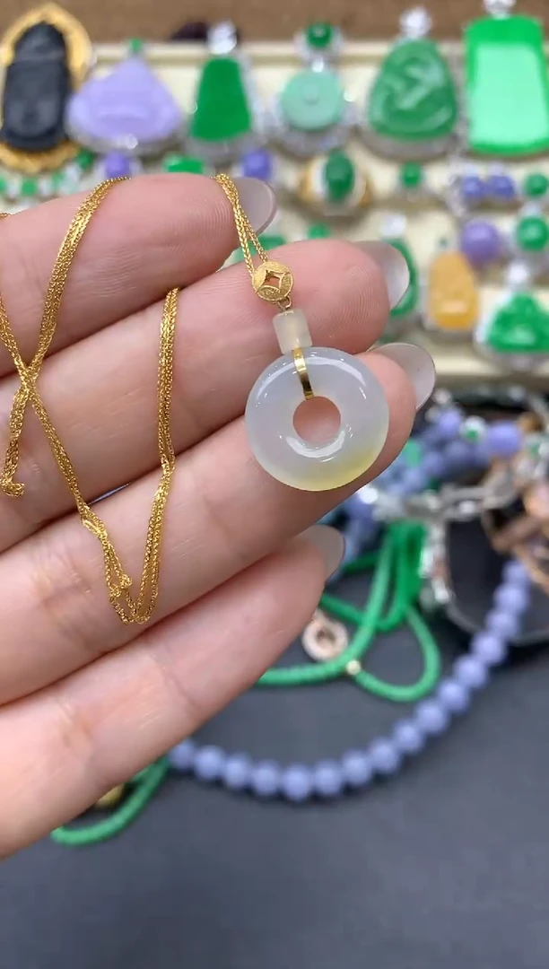 【闪购商品】翡翠颈饰18K金镶嵌193-中国好珍宝