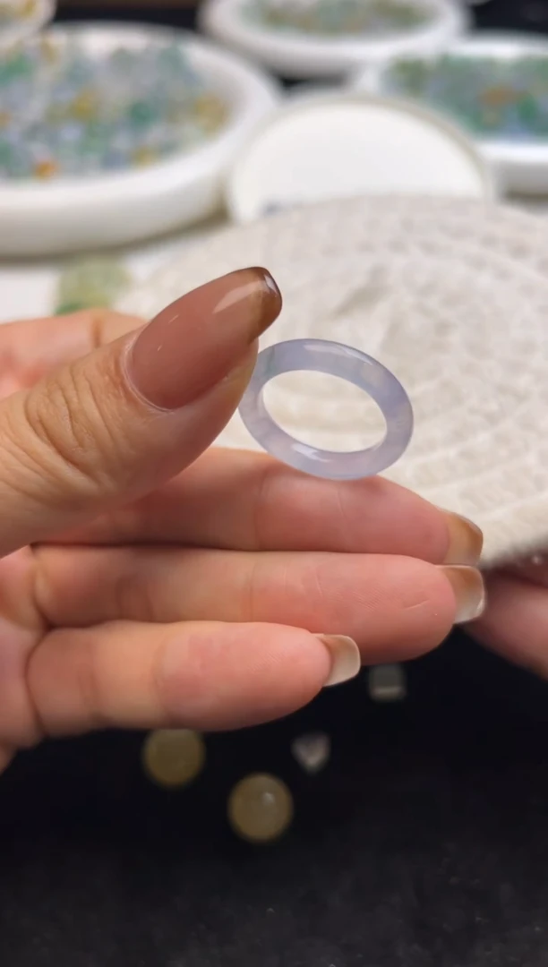 未镶嵌定制翡翠15冰紫戒圈2600+260-nxl111