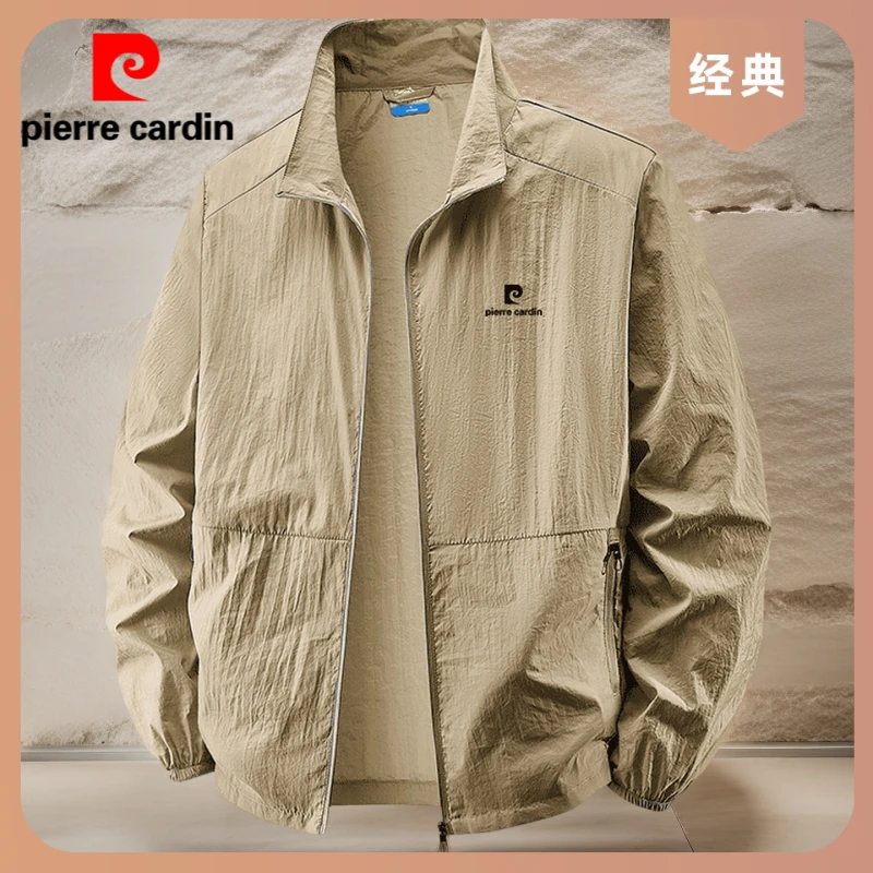皮尔卡丹男士休闲户外钓鱼服冰丝透气男防紫外线薄款防晒衣皮肤衣