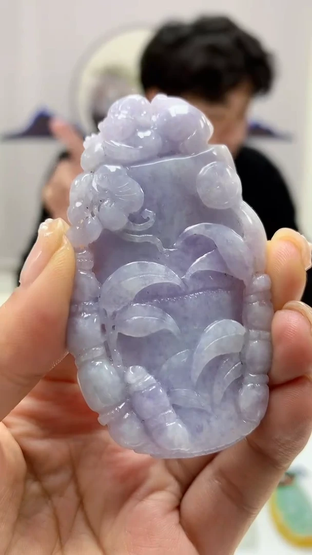 【闪购商品】定制翡翠未镶嵌5145ms-毛货157竹节赠珠链