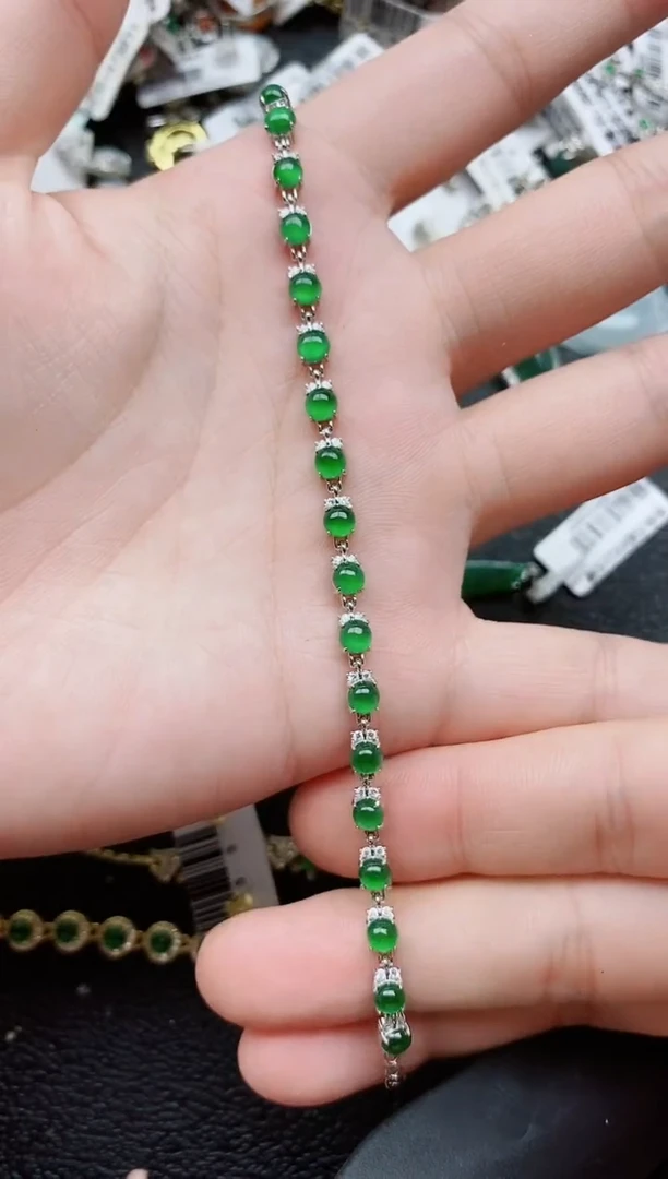 银S925镶嵌戒指翡翠1