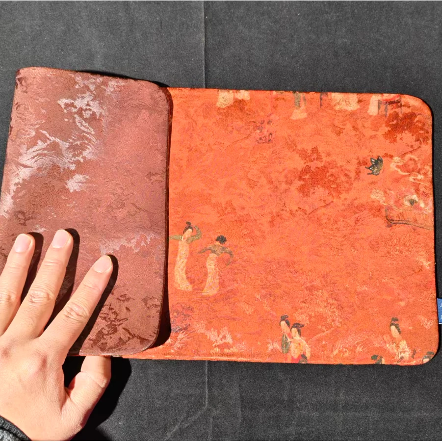 JD1371-红色仕女图纹茶席（50*23）