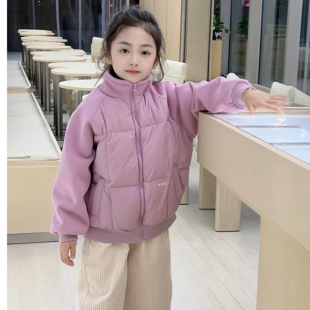冬季2025新款校服神器儿童羽绒服女童男童免洗洋气外穿内搭外套