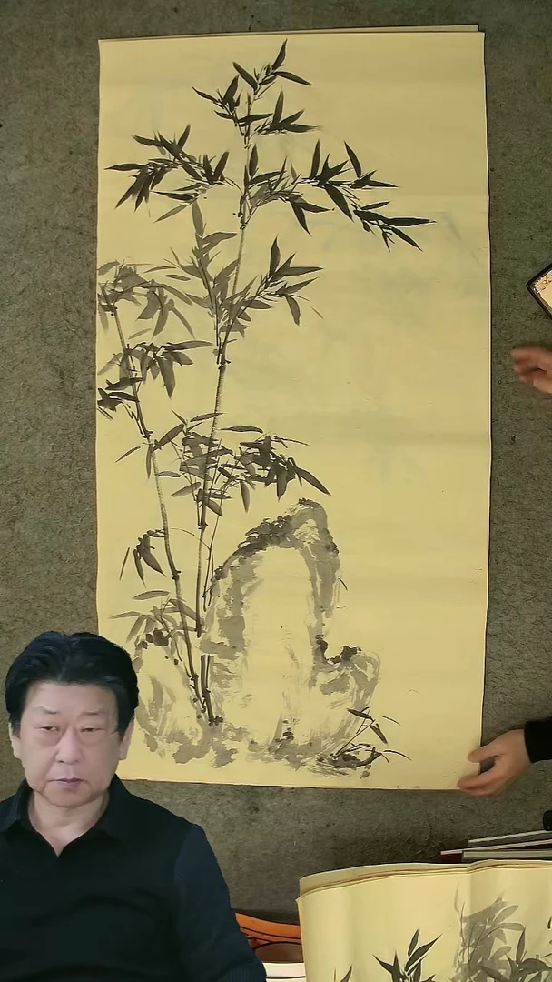 国画四尺整张  墨竹  69*138cm