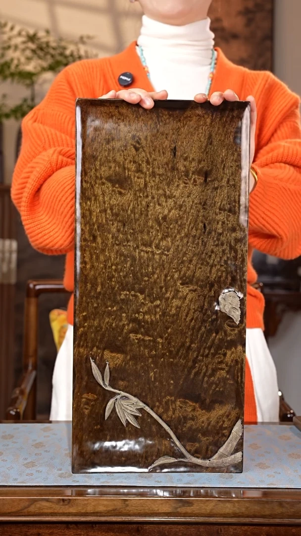 乌木类家具金丝楠阴沉木 满雨滴高货茶盘