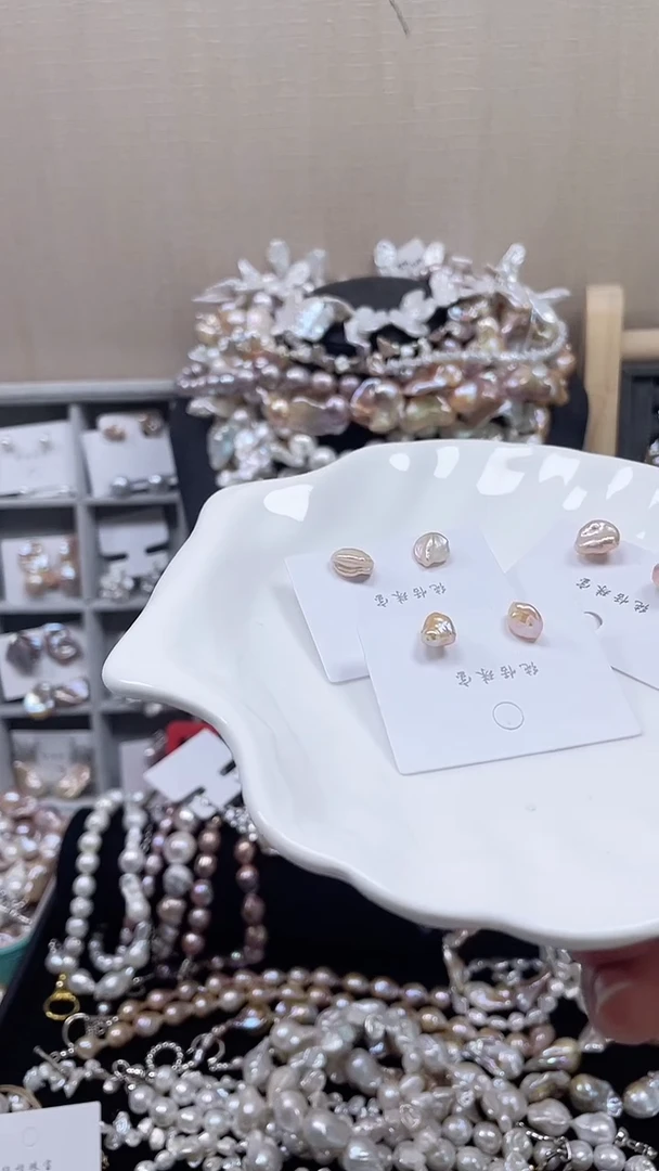 未镶嵌耳饰淡水珍珠【纯恬饰品】（多样性发货发一）