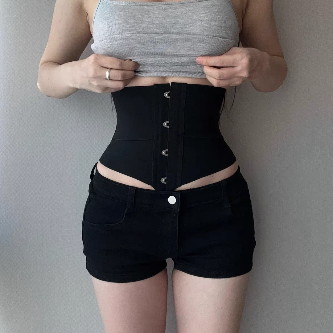 沙漏束腰收腹带透气紧身宫廷塑腰带运动束腰女外穿收腹带鱼骨双层