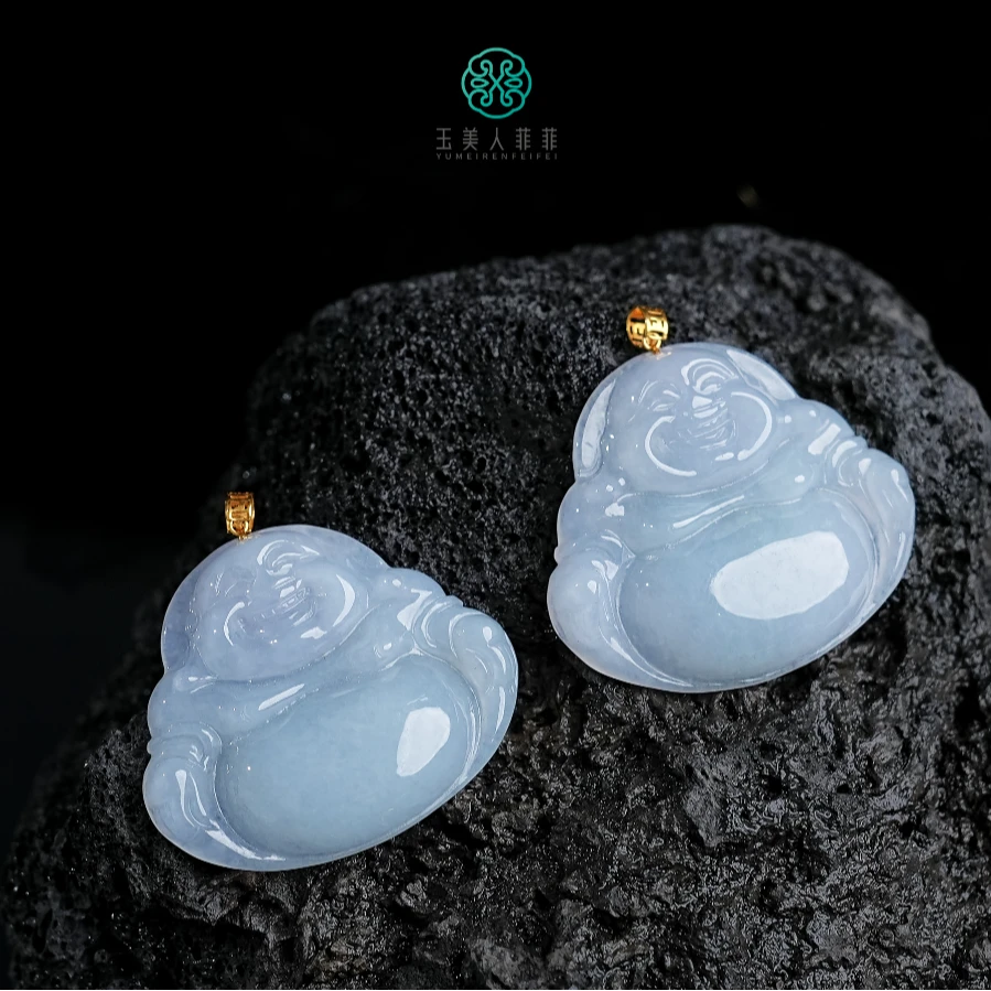 石惑珠宝~翡翠佛公吊坠约25*30mm#多样性发一