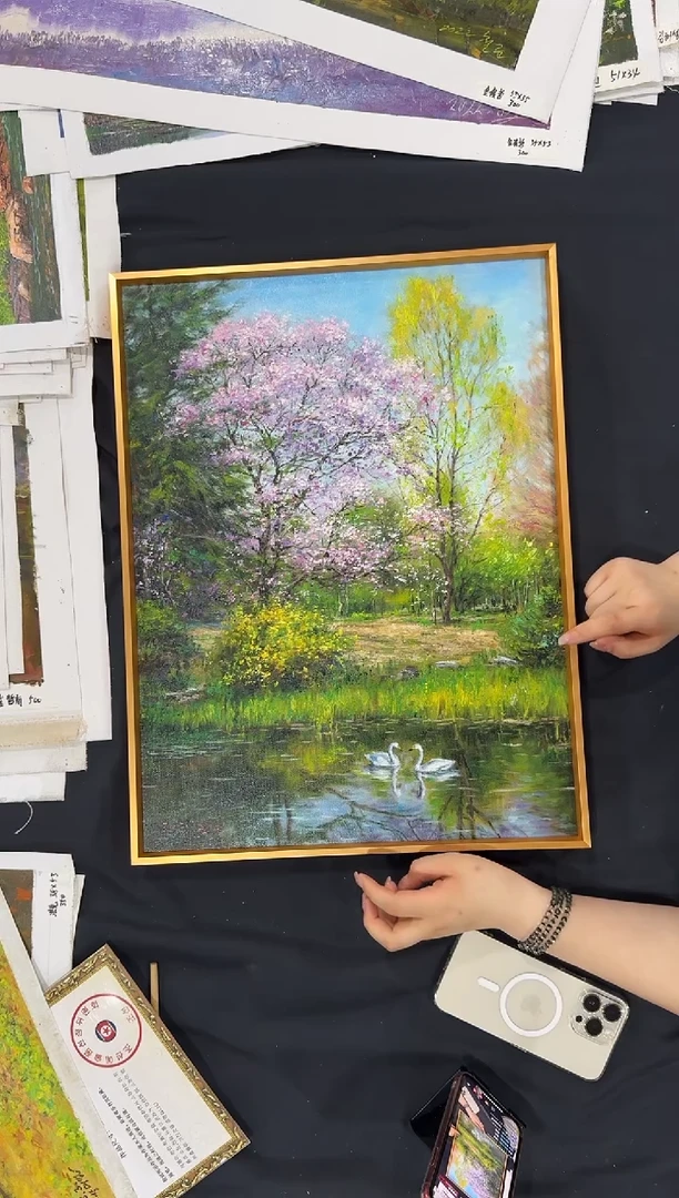 油画【原创·保真·带证书】朝鲜画家纯手绘油画--顺丰包邮--