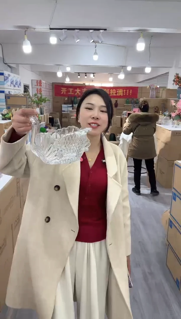 【闪购商品】琉璃瑞鸿花器早H-13