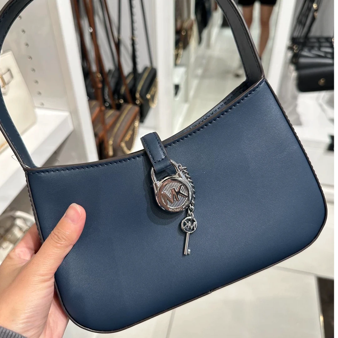 MICHAEL KORS 小号锁头腋下包藏蓝色 约22.5*5*15cm 35T4S1YC1L