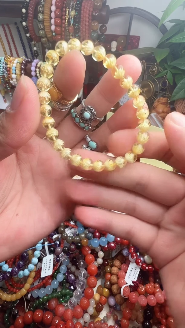 手链琥珀未镶嵌I**苗 一物一件）003890