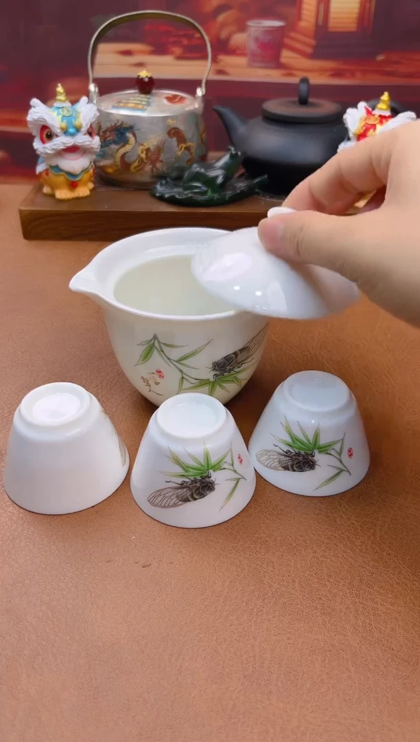 陶瓷茶具摆件旅行套组
