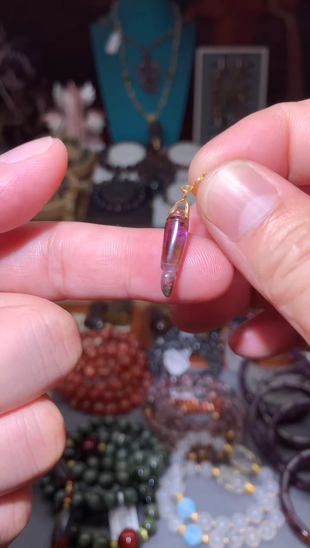 水晶珠宝半成品银S925镶嵌极光文昌笔提溜，多样性