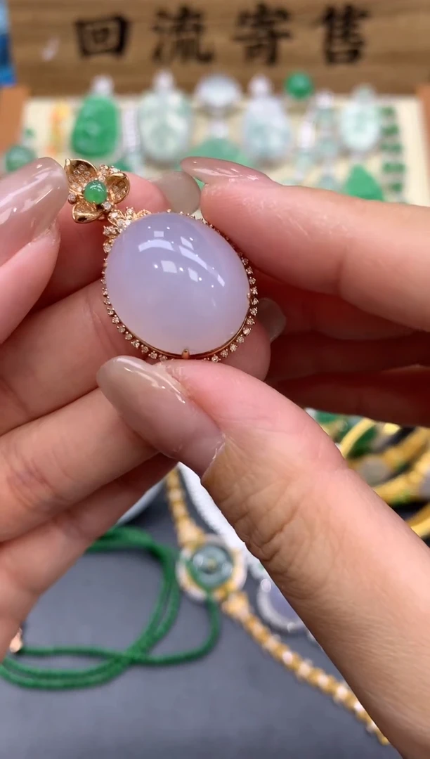 【闪购商品】翡翠颈饰18K金镶嵌356-中国好珍宝