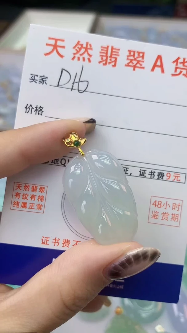 颈饰未镶嵌翡翠天然A货翡翠挂件
