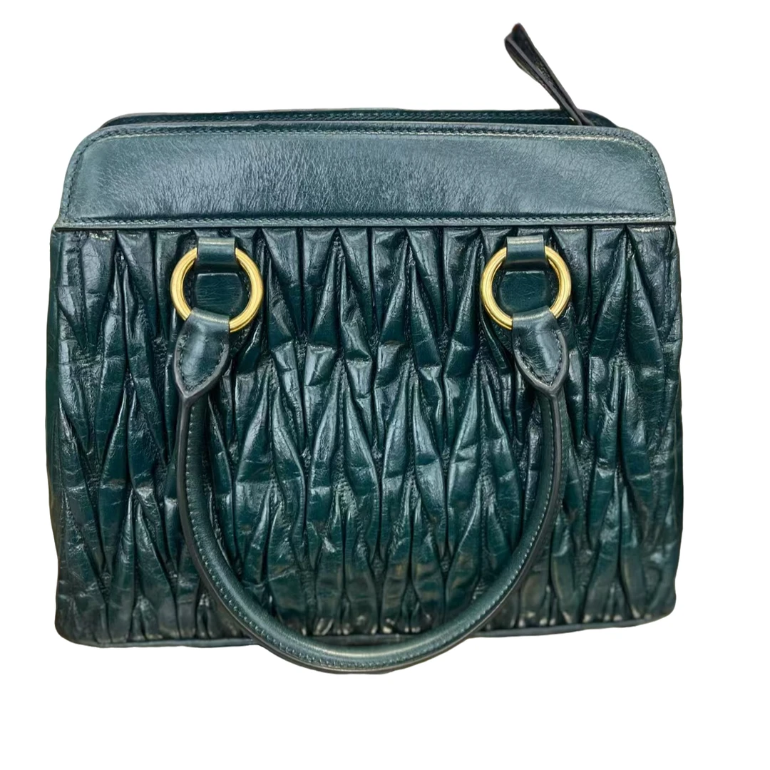 95新 MIU MIU/缪缪 安洁利 缪缪绿色托特包