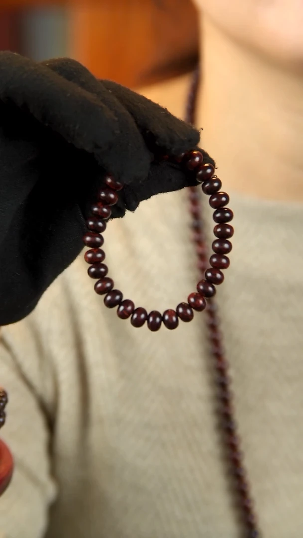 降真香手串/手链霖*海南红降土埋玉化料5*8手串