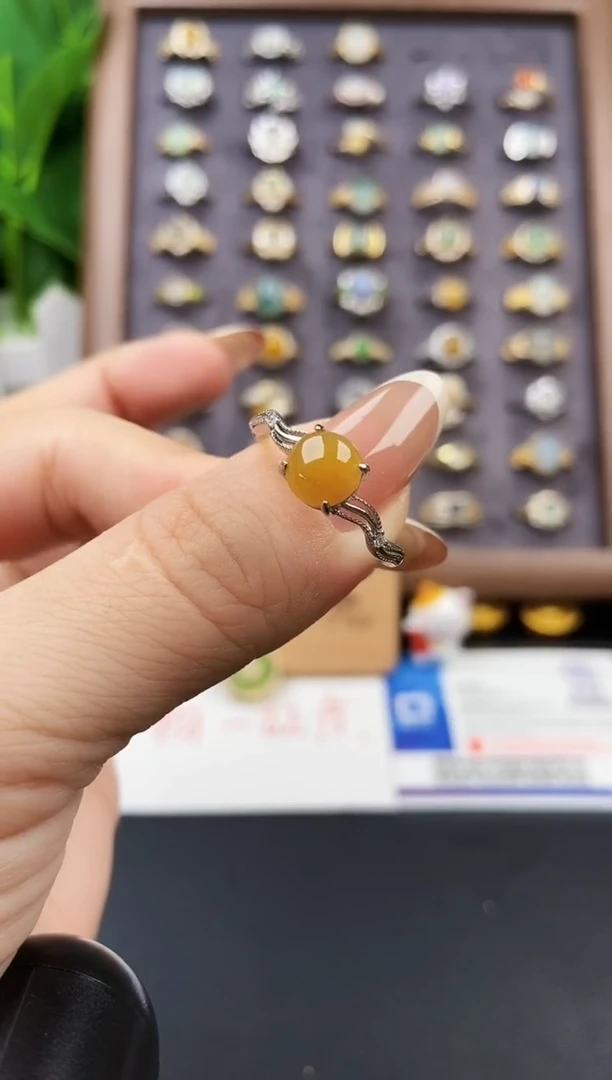 银S925镶嵌戒指翡翠21