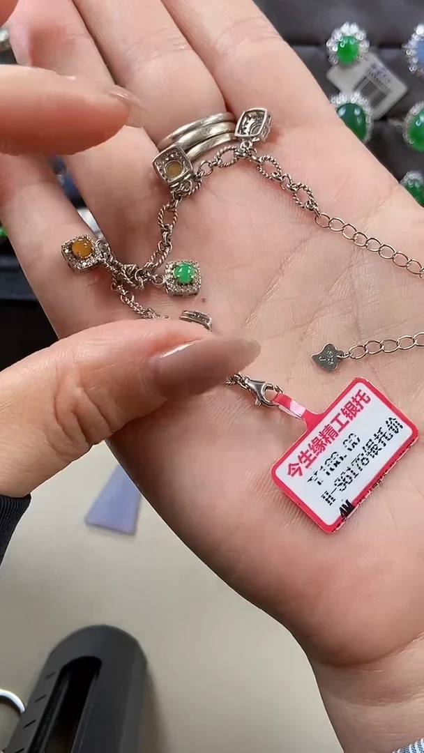 银S925镶嵌戒指翡翠Y***颜3197
