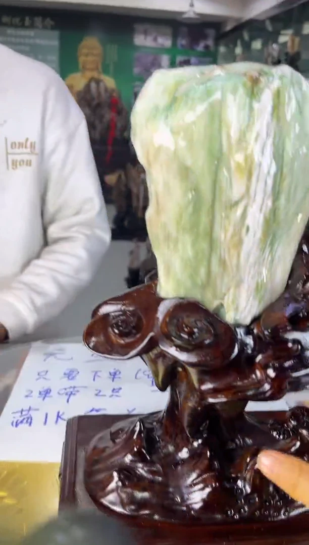 未镶嵌珠宝奇石硅化玉缅甸天然树化玉摆件