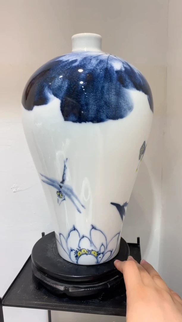 摆件WN问泥景德镇陶瓷花瓶摆件