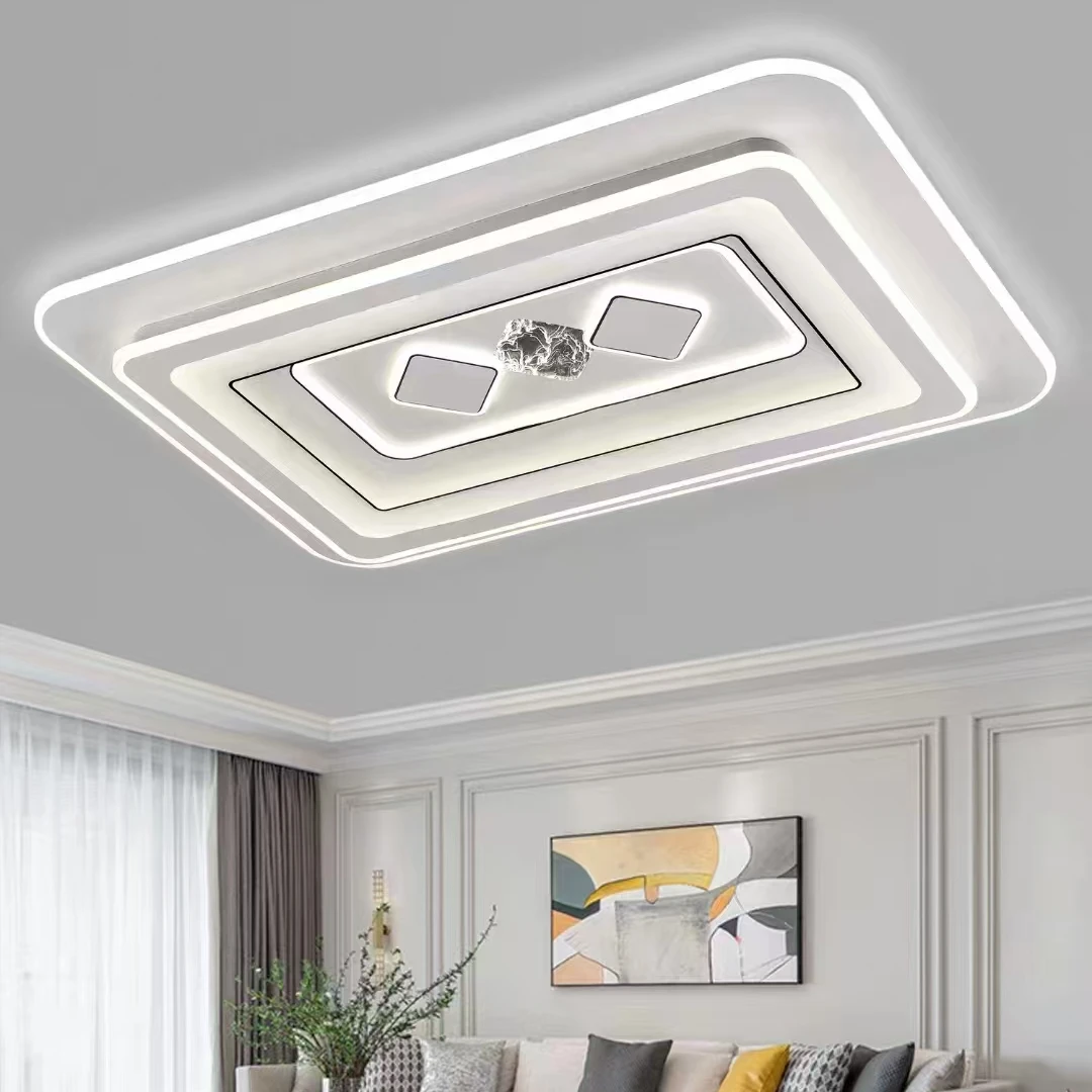 创意灯水晶灯卧室灯房间LED吸顶灯高亮简约轻奢玻璃灯书房灯具