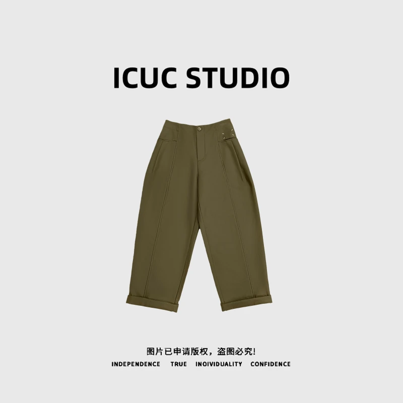 ICUC STUDIO- "率性结构"100%棉秋冬拉拉气球裤休闲裤25156