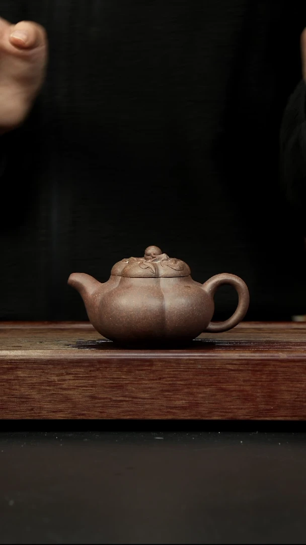 茶壶紫砂岩中泥六拼 上合桃