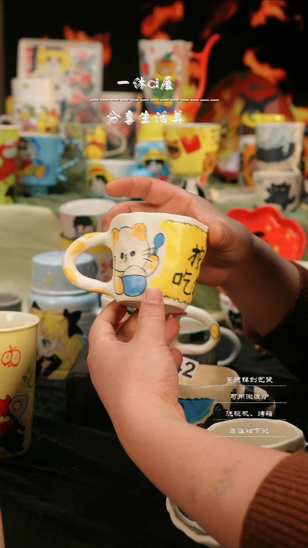 【闪购商品】摆件亲工手绘陶瓷-