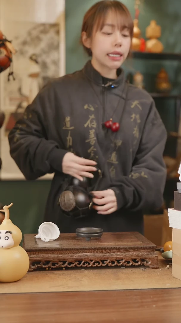 【闪购商品】313号精品天然大漆工艺防渗内胆酒葫芦~