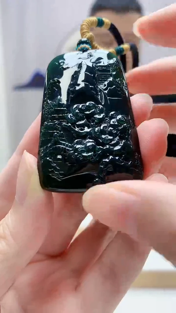未镶嵌定制翡翠 4898zm-毛货挂件110