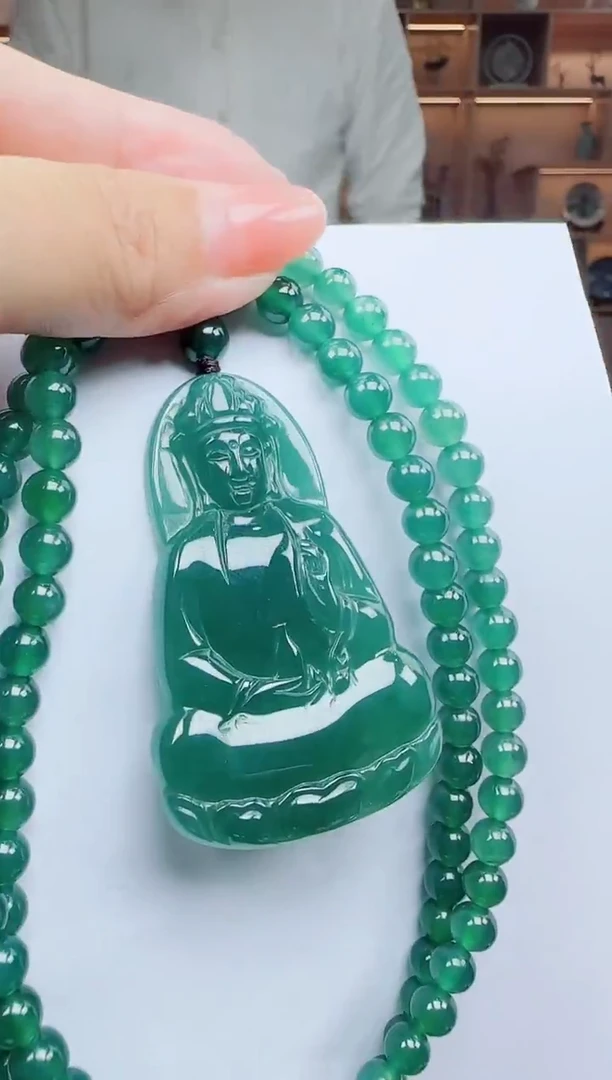 颈饰未镶嵌翡翠多样性发其一  小素衣观音