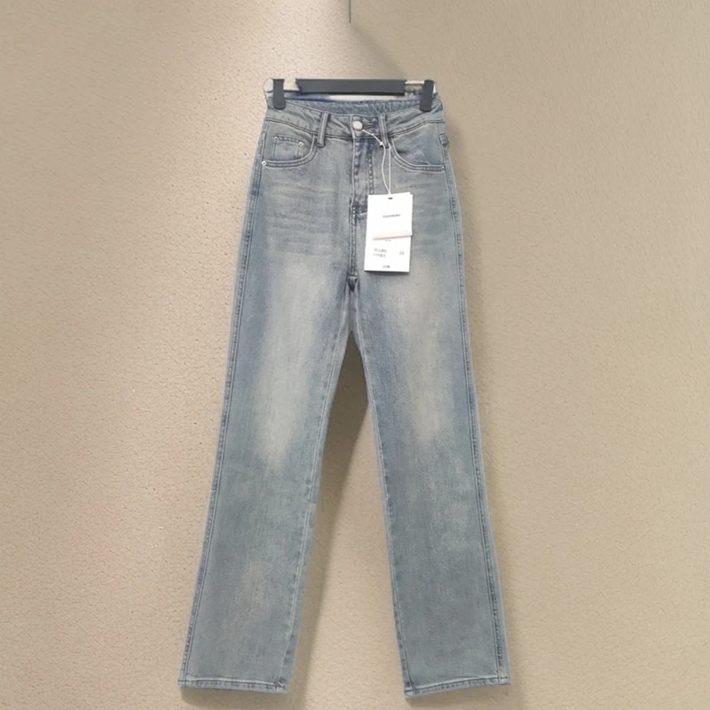 杨家牛仔春款窄版直筒拖地裤时尚百搭11156款A-7-6