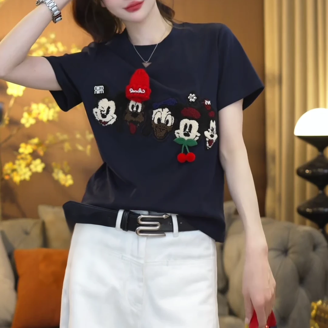 『童年合照』2025春夏新款立体卡通动漫圆领短袖T恤上衣LK2501951