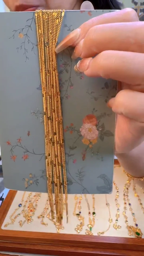 40cm1.5mm固定不可调节古巴雪花链1.49g（多样性发货）