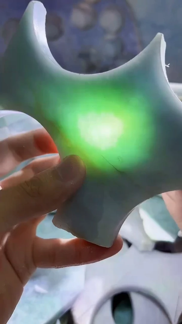 翡翠裸石缅甸翡翠A货文8071